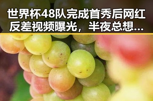 世界杯48队完成首秀后网红反差视频曝光，半夜总想去厕所成身体求救信号